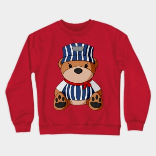 Train Conductor Teddy Bear Crewneck Sweatshirt